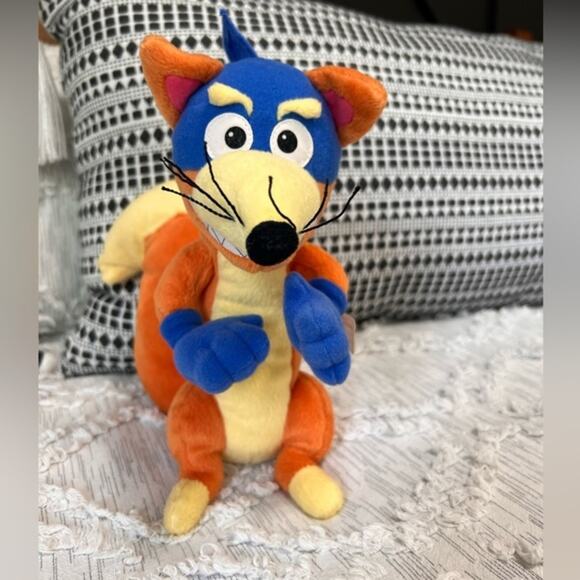 Vintage 2001 Dora the Explorer Swiper The Fox Plush Talking Poseable Working - Picture 1 of 7